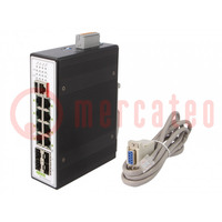 Switch Ethernet; beheerbaar; Aantal poorten: 12; 24÷57VDC; 18W