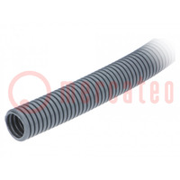 Protective tube; Size: 17; polyamide; grey; -40÷120°C; Øint: 16.5mm