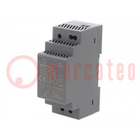 Power supply: switched-mode; for DIN rail; 24W; 24VDC; 1A; OUT: 1