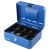 HMF 3088-05 Geldkassette 8 Sparfächer, Spardose, 20 x 15 x 7,5 cm, blau