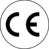 CE-Etiketten - Weiß, 3 cm, Dokumentenfolie, Selbstklebend, Rund, Schwarz