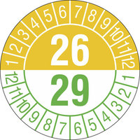 Prüfplakette 3- Jahresplakette mit 2-stelliger Jahreszahl in Jahresfarben, 3cm Version: 26-29 - 3-Jahresplakette 26-29