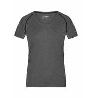 James & Nicholson Funktions-Shirt Damen JN495 Gr. L black-melange/black