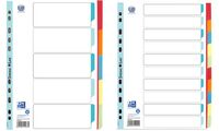 Oxford Karton-Register, blanko, DIN A4, farbig, 10-teilig (61034720)