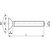 Skizze zu ~ISO7046-1 4.8 M 5x 70 zincato vite a testa svasata c.punta centraggio (DIN 965)