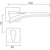 Skizze zu MARCHESI kilincsgarnitúra TABOR rozettás PZ, 38-45 mm, zamak nikkelezett matt