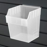 Duży pojemnik "Cube" / Podajniki towarowy / Pojemnik do systemu ścian panelowych, 150 x 150 x 178 mm | mlecznie przezroczysty