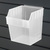 Storbox „Cube” / Warenschütte / Box für Lamellenwandsystem, 150 x 150 x 178 mm | melkachtig transparant