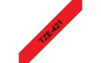 TZe-Schriftbandkassetten TZe-421, schwarz auf rot Bild1