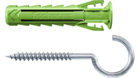 Fischer 567870 screw anchor / wall plug 4 pc(s) Screw hook & wall plug kit