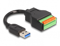DeLOCK 66240 USB Kabel 0,15 m USB 3.2 Gen 1 (3.1 Gen 1) USB A 10-pin terminal block Schwarz, Grün