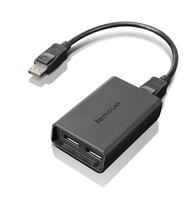 Lenovo DisplayPort to Dual-DisplayPort Monitor Cable USB A Schwarz