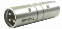 Amphenol AC3M3MW tussenstuk voor kabels XLR 3P Metallic