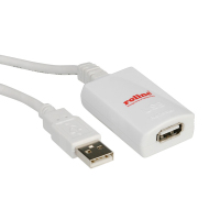 ROLINE USB 2.0 Verlängerung weiss 5m