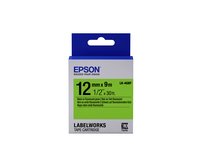 Epson Etikettenkassette LK-4GBF - Fluoreszierend - schwarz auf grün - 12mmx9m