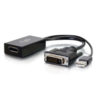 C2G 41379 video cable adapter DVI-D + USB DisplayPort Black