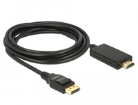 DeLOCK 85318 adapter kablowy 3 m DisplayPort HDMI Czarny