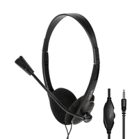 LogiLink HS0055 hoofdtelefoon/headset Bedraad Hoofdband Muziek/Voor elke dag Zwart