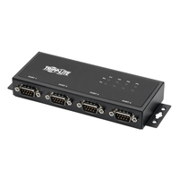 Tripp Lite RS422 / RS485 - Adaptador USB a Serial FTDI con Retención de COM (USB-B a DB9 H/M), 4 Puertos