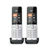 Gigaset COMFORT 500HX duo Analóg/vezeték nélküli telefon Hívóazonosító Fekete, Ezüst