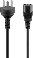 Goobay 93618 power cable Black 2 m Power plug type K IEC C13