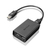 Lenovo DisplayPort to Dual-DisplayPort Monitor Cable USB A Noir
