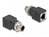 DeLOCK 60061 cable gender changer M12 RJ-45 Black