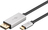 Goobay 60177 adaptador de cable de vídeo 3 m USB Tipo C DisplayPort Negro, Plata