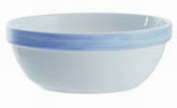 Stapelschale 12 cm, stapelbar, aus Opalglas Form Brush - Blue / Blau von
