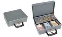 WEDO Coffret-caisse à monnaie standard, en tôle acier, gris (62150665)