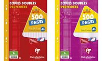 Clairefontaine Copies doubles perforées, A4, séyès (87000310)
