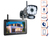 IP Überwachungskamera Outdoor mit 9 Zoll Innenmonitor, App-Steuerung