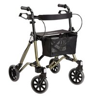 Rollator TAiMA S GT mit Stockhalter u. Netz,sepia metallic,SH 52cm