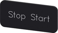 Bezeichnungsschild Stop Start 3SU1900-0AC16-0DC0