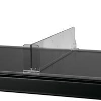 Regaltrenner / Warentrenner / Fachteiler Serie „SR“, gerade, mit Warenstopper | 435 mm 60 mm árumegfogóval, középső változat 435 mm