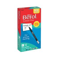 Berol Colourfine Pen Assorted Water Based Ink (Pack of 12) CF12W12 S0376340