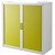 PAPERFLOW EasyOffice armoire démontable corps en PS teinté Blanc rideau Vert - Dim L110x H104x P41,5 cm
