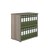 Jemini 800 Bookcase D450mm Grey Oak KF822318