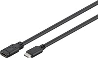 USB-C™ Verlängerung USB 3.1 Generation 1, Schwarz, 1 m - USB-C™-Stecker > USB-C™-Buchse