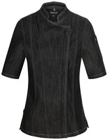 Damenkochjacke Levi Halbarm; Kleidergröße 34; schwarz