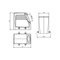 Weidmüller HDC 24D TSLU 1M32G EMC 2543980000 Dugaszház 1 db