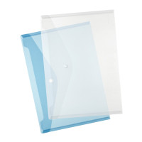 Dokumententasche A4 transparent blau glasklar, PP, 335 x 240 x 2 mm