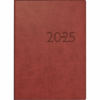 Taschenkalender perfect/Technik I 1 Woche/2 Seiten 10x14cm Kunstleder-Einband bordeaux 2025