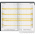 Faltkalender 746 8,7x15,3cm 1 Monat/2 Seiten Leder schwarz 2025