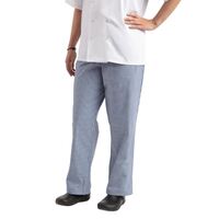 Whites Easyfit Trousers in Blue - Polycotton with Elasticated Waistband - L
