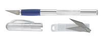 Normalansicht - Ecobra Schablonenmesser mit Aluminium-Halter, gummierte Griffzone, inkl. 2 zusätzliche Ersatzklingen
