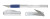 Normalansicht - Ecobra Schablonenmesser mit Aluminium-Halter, gummierte Griffzone, inkl. 2 zusätzliche Ersatzklingen