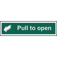 Pull To Open Sign