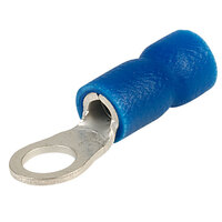 TruConnect M4 Stud Size Blue 30A Ring Connector/Crimp Terminal - Pack of 100