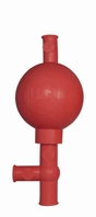 Pera de seguridad LLG goma roja Tipo Pera de seguridad de goma LLG normal